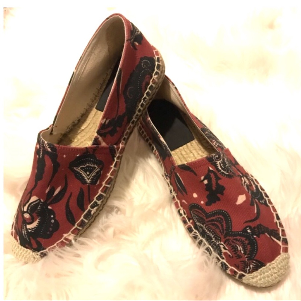 Isabel Marant Etoile Canaee Red Floral Espadrilles